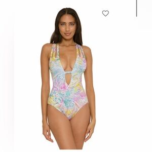 Becca by Rebecca Virtue (Everything But Water) Skylar Plunge One Piece Swimsuit